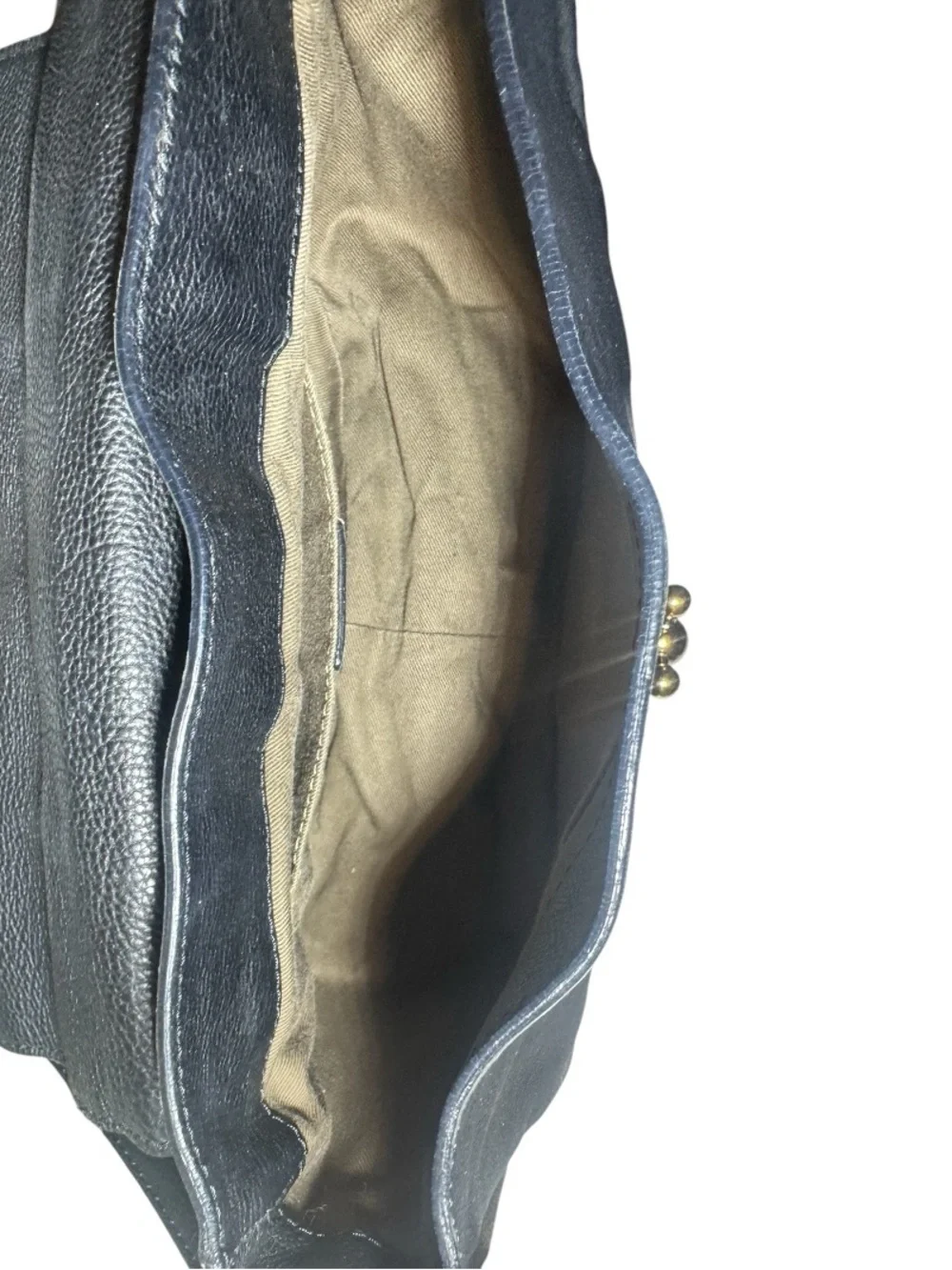Chloe Black Leather Neo Folk Elsie Crossbody Bag